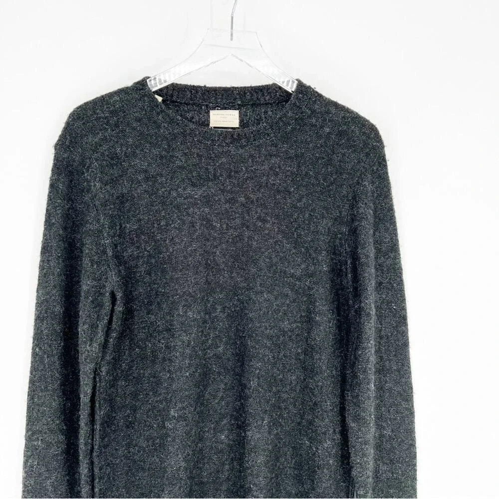Selected HOMME Shinal Crewneck Wool Blend Sweater M Grey